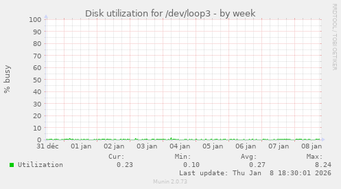 Disk utilization for /dev/loop3